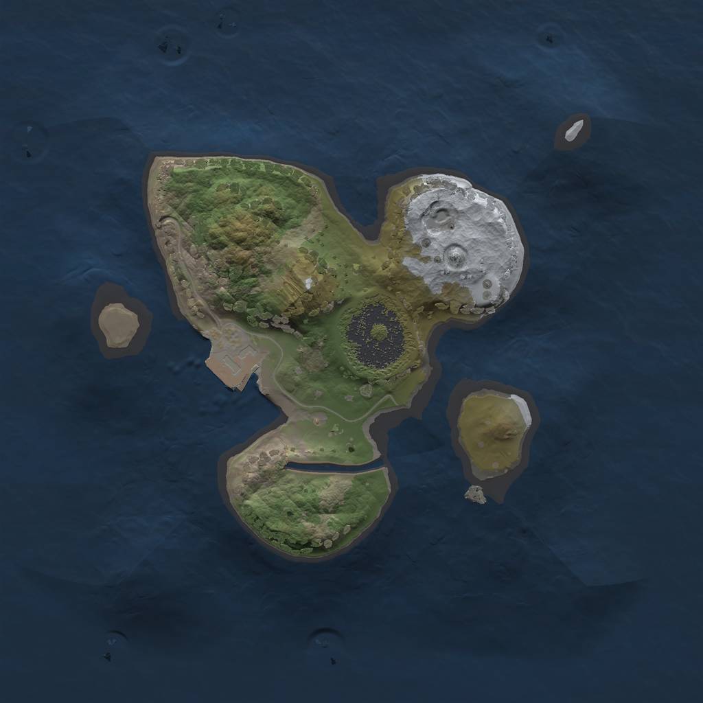 Rust Map: Procedural Map, Size: 1750, Seed: 521170935, 3 Monuments