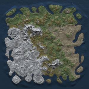 Thumbnail Rust Map: Procedural Map, Size: 5000, Seed: 10211971, 19 Monuments