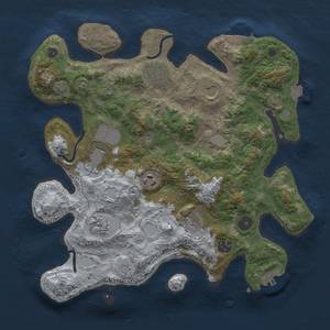 Thumbnail Rust Map: Procedural Map, Size: 3500, Seed: 773482634, 15 Monuments