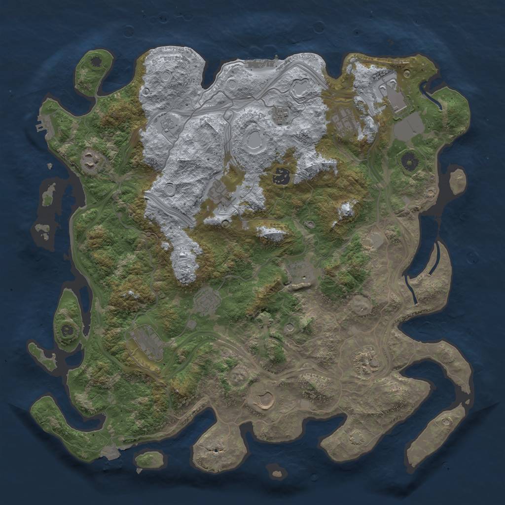 Rust Map: Procedural Map, Size: 4300, Seed: 26704957, 19 Monuments
