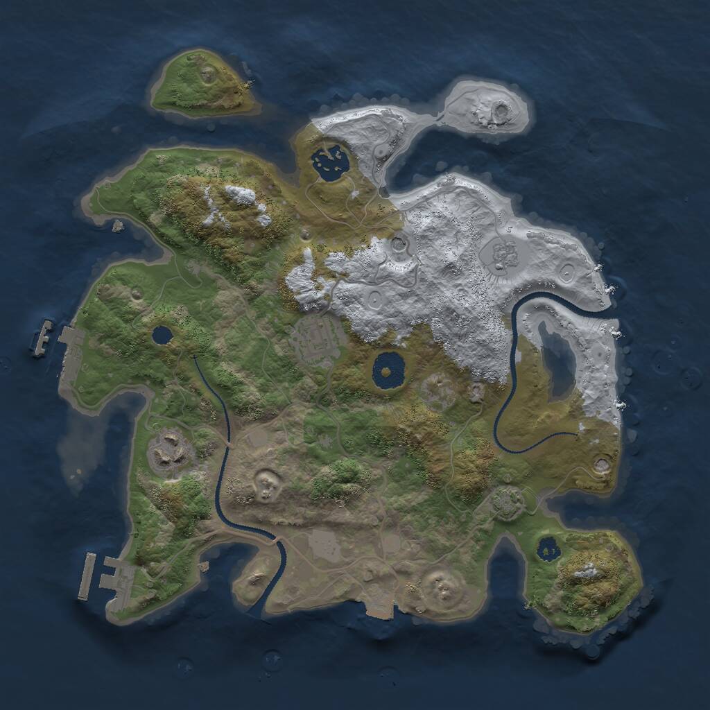 Rust Map: Procedural Map, Size: 3000, Seed: 315492170, 9 Monuments
