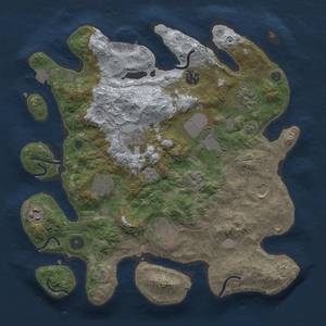 Thumbnail Rust Map: Procedural Map, Size: 3500, Seed: 661151663, 16 Monuments