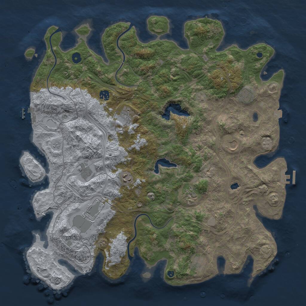 Rust Map: Procedural Map, Size: 4499, Seed: 272677723, 16 Monuments