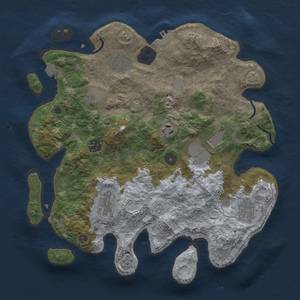 Thumbnail Rust Map: Procedural Map, Size: 3500, Seed: 1782887529, 15 Monuments