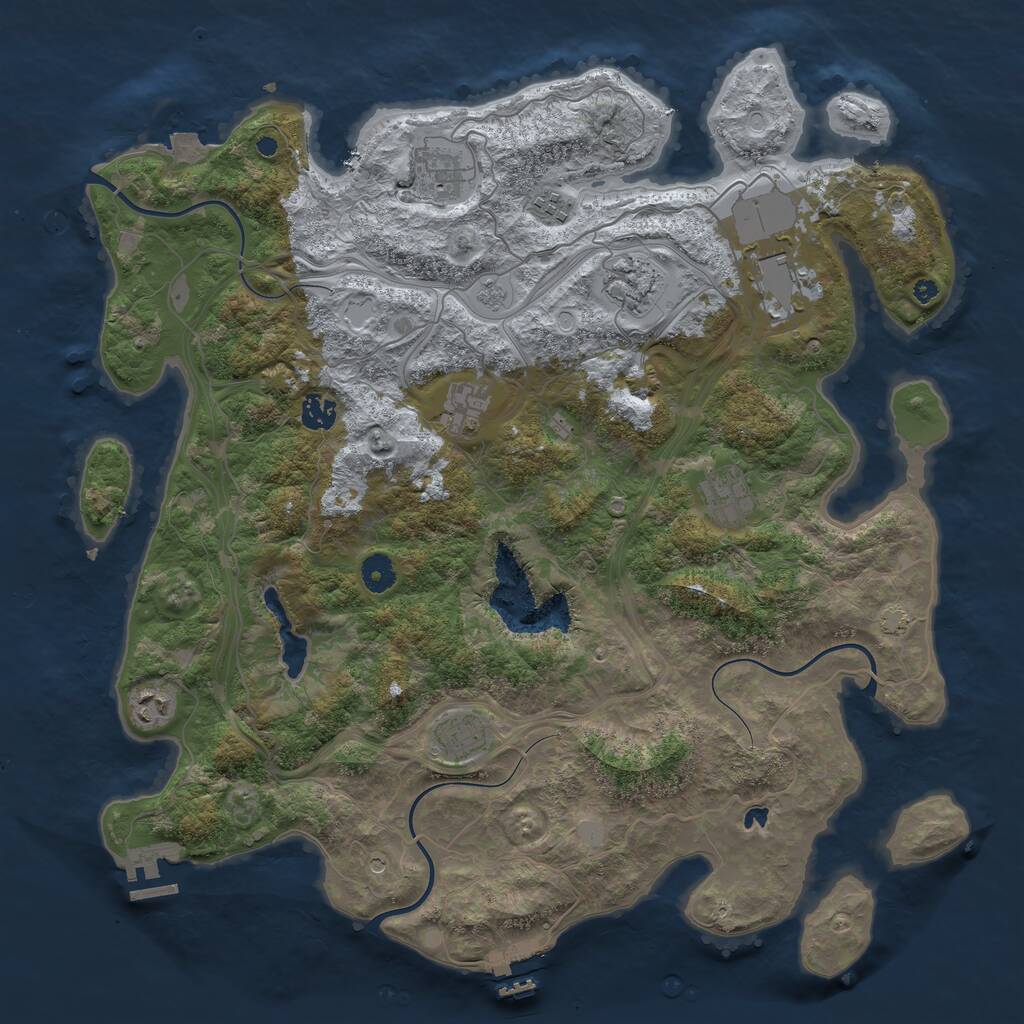 Rust Map: Procedural Map, Size: 4250, Seed: 13546271, 15 Monuments