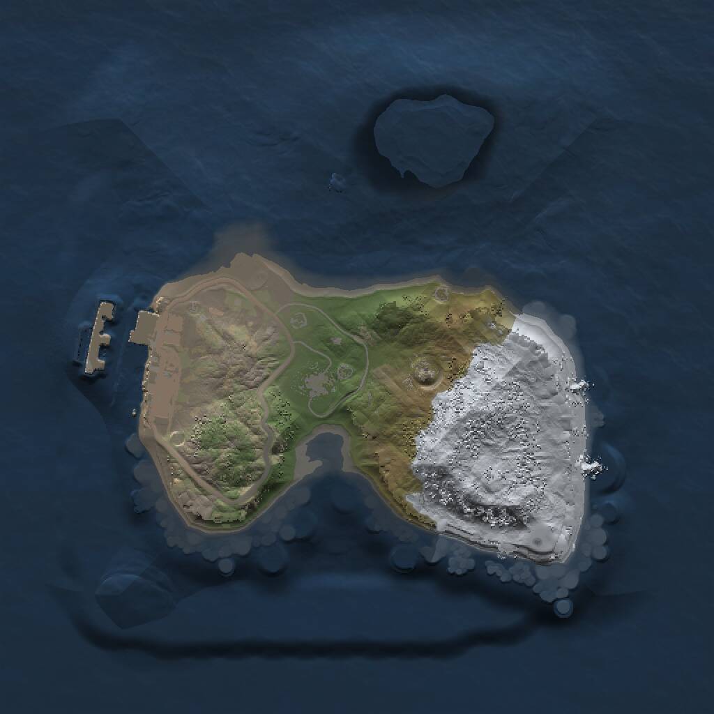 Rust Map: Procedural Map, Size: 1500, Seed: 509, 2 Monuments