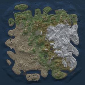 Thumbnail Rust Map: Procedural Map, Size: 4250, Seed: 435223460, 19 Monuments