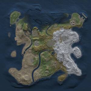 Thumbnail Rust Map: Procedural Map, Size: 3000, Seed: 429517058, 13 Monuments