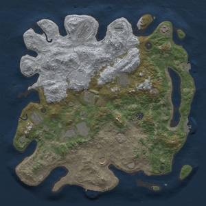 Thumbnail Rust Map: Procedural Map, Size: 4000, Seed: 1271836855, 18 Monuments