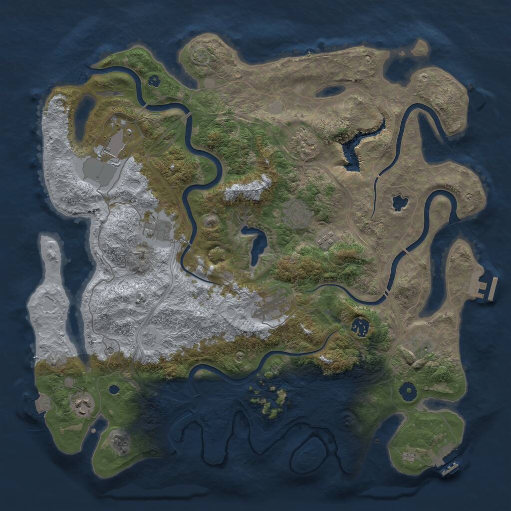 Rust Map: Procedural Map, Size: 4250, Seed: 292762524, 15 Monuments
