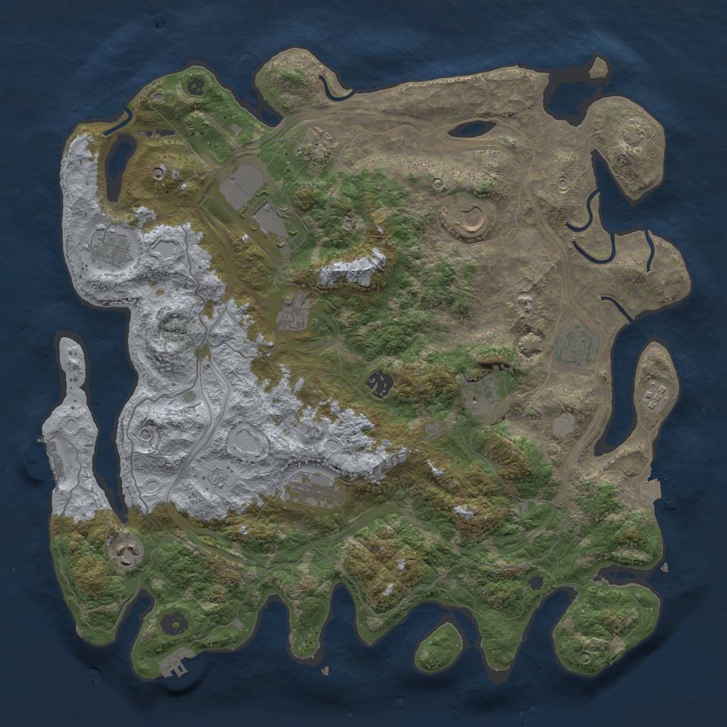 Rust Map: Procedural Map, Size: 4250, Seed: 292762524, 19 Monuments