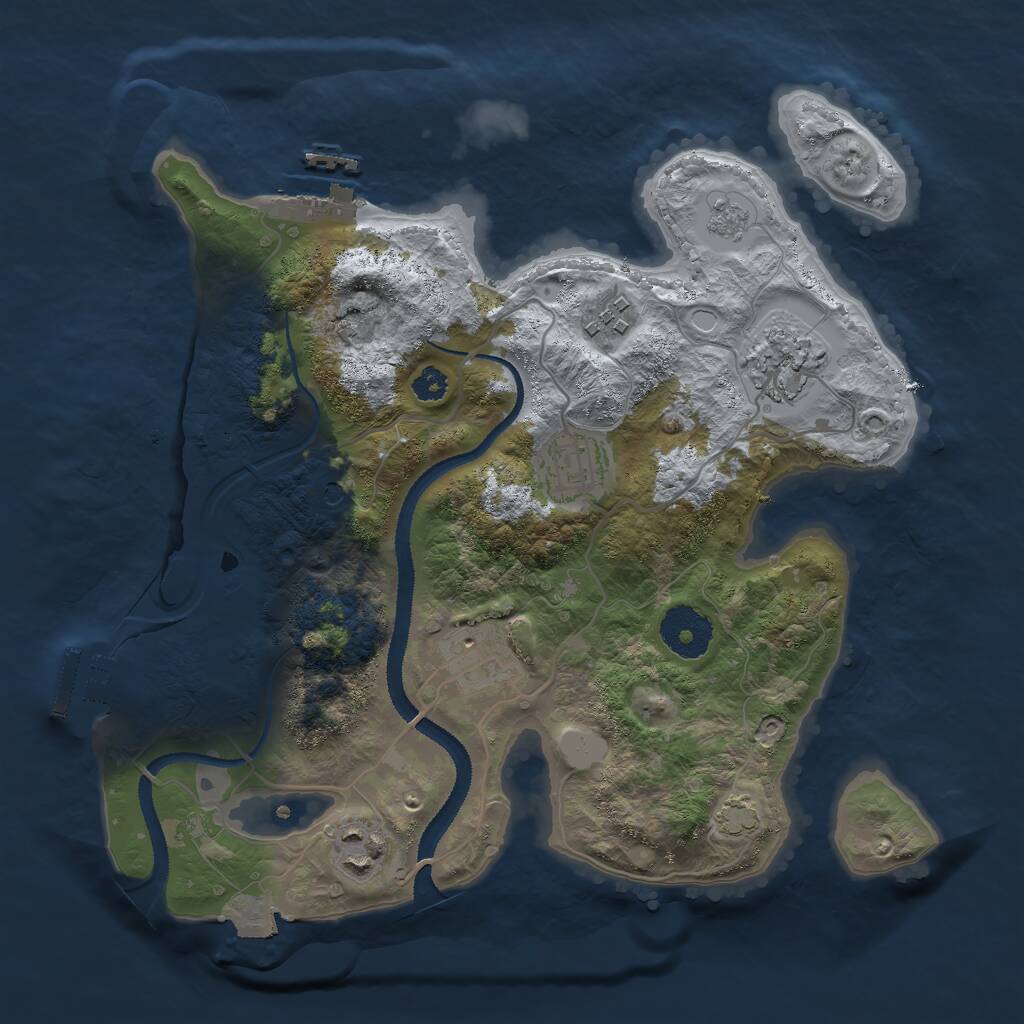 Rust Map: Procedural Map, Size: 3000, Seed: 2467467, 11 Monuments