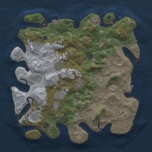 Thumbnail Rust Map: Procedural Map, Size: 3850, Seed: 6624, 19 Monuments