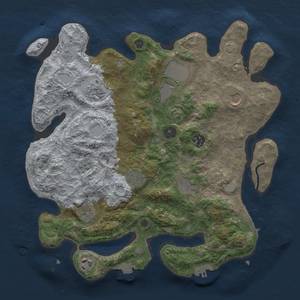 Thumbnail Rust Map: Procedural Map, Size: 3500, Seed: 2025138941, 16 Monuments