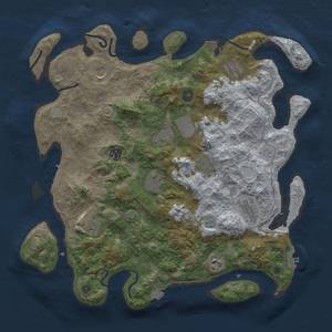 Thumbnail Rust Map: Procedural Map, Size: 4000, Seed: 547434, 18 Monuments