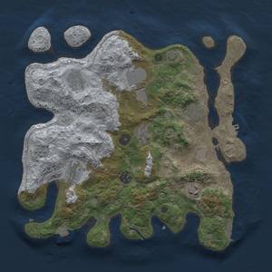 Thumbnail Rust Map: Procedural Map, Size: 3500, Seed: 1126123026, 16 Monuments