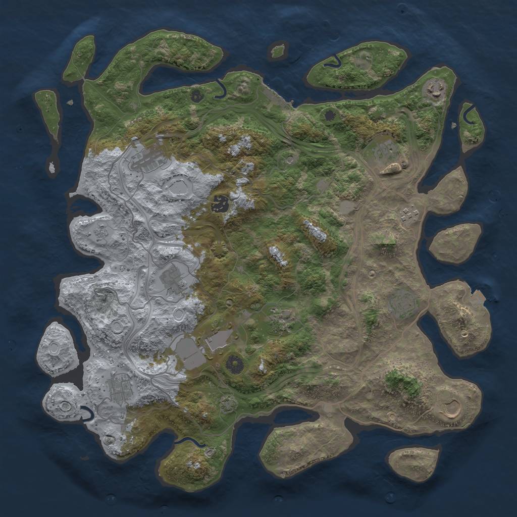 Rust Map: Procedural Map, Size: 4250, Seed: 6062024, 18 Monuments