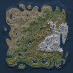 Thumbnail Rust Map: Procedural Map, Size: 4500, Seed: 20230815, 17 Monuments