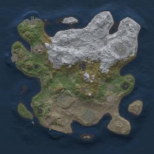 Thumbnail Rust Map: Procedural Map, Size: 3000, Seed: 704693739, 13 Monuments