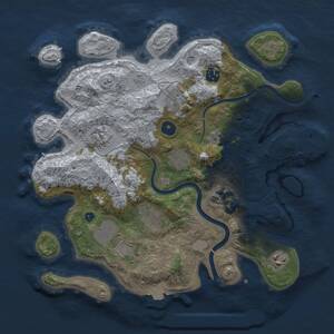 Thumbnail Rust Map: Procedural Map, Size: 3500, Seed: 1885536629, 13 Monuments