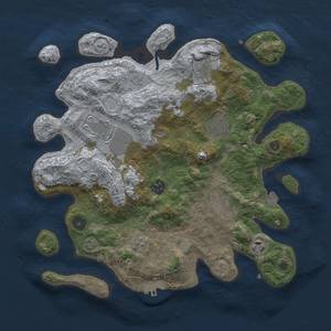 Thumbnail Rust Map: Procedural Map, Size: 3500, Seed: 1885536629, 14 Monuments