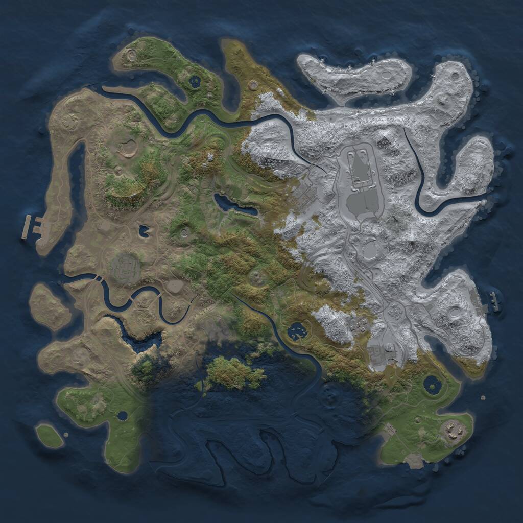 Rust Map: Procedural Map, Size: 4300, Seed: 79920611, 15 Monuments