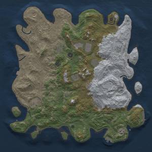 Thumbnail Rust Map: Procedural Map, Size: 4500, Seed: 849984430, 19 Monuments