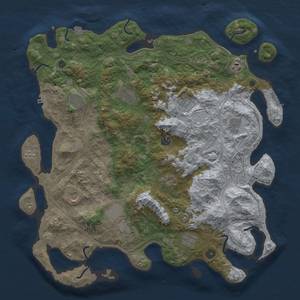 Thumbnail Rust Map: Procedural Map, Size: 4500, Seed: 1216062456, 19 Monuments