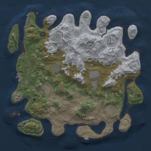 Thumbnail Rust Map: Procedural Map, Size: 4000, Seed: 841881034, 17 Monuments