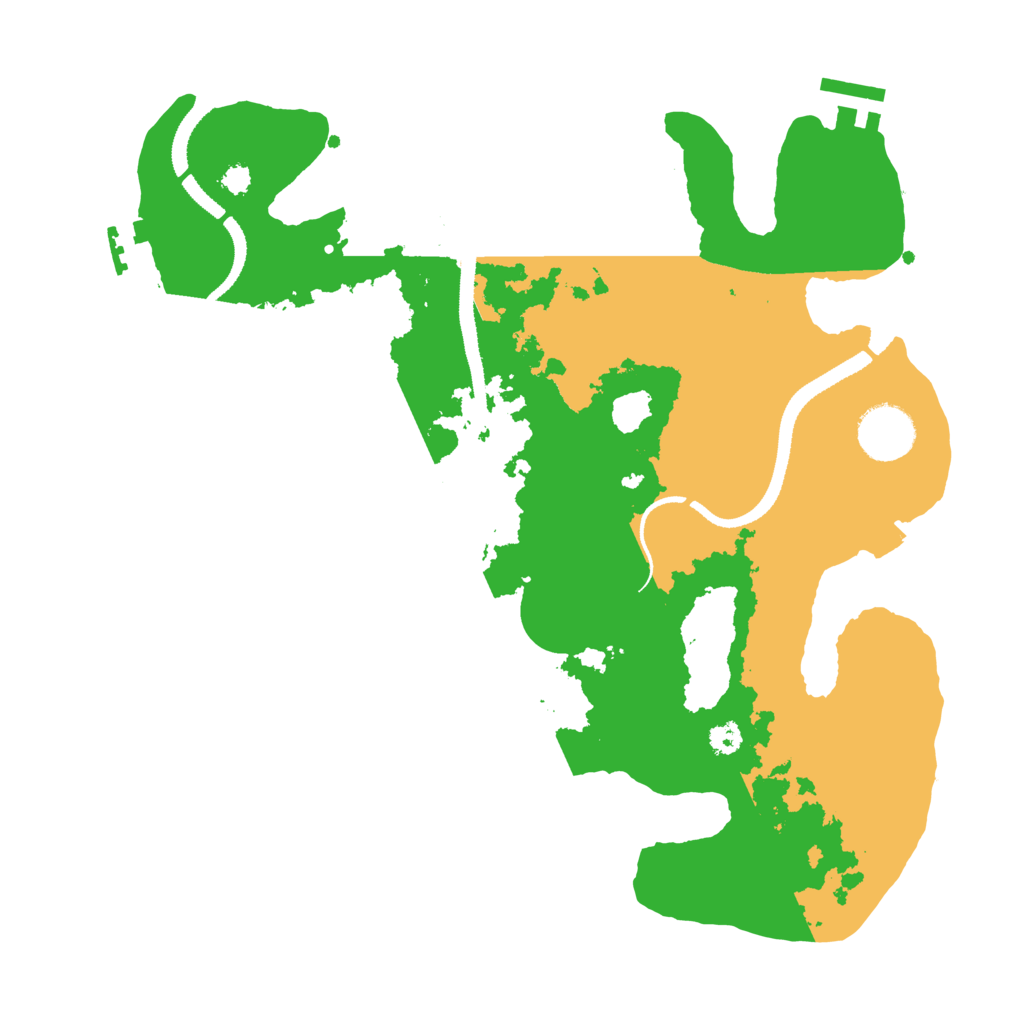 Biome Rust Map: Procedural Map, Size: 3200, Seed: 314415581