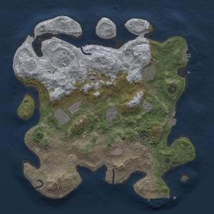 Thumbnail Rust Map: Procedural Map, Size: 3500, Seed: 868240237, 15 Monuments