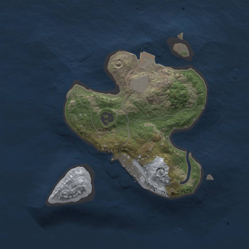 Rust Map: Procedural Map, Size: 1888, Seed: 6738, 4 Monuments