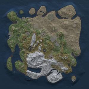 Thumbnail Rust Map: Procedural Map, Size: 3500, Seed: 1453216113, 17 Monuments