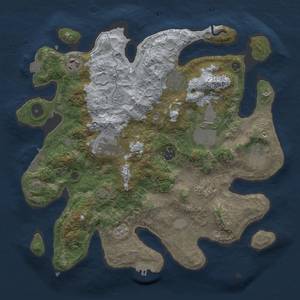 Thumbnail Rust Map: Procedural Map, Size: 3500, Seed: 1261196675, 16 Monuments