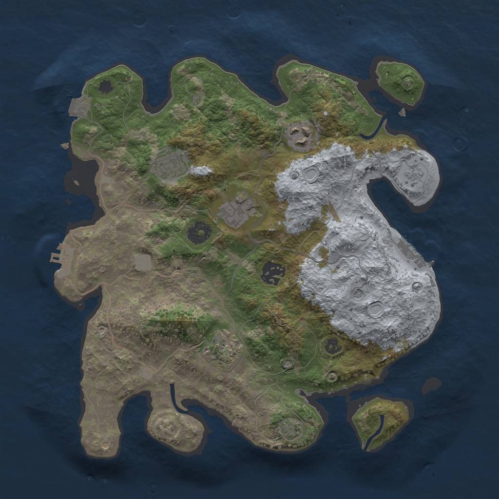 Rust Map: Procedural Map, Size: 3200, Seed: 262626, 13 Monuments