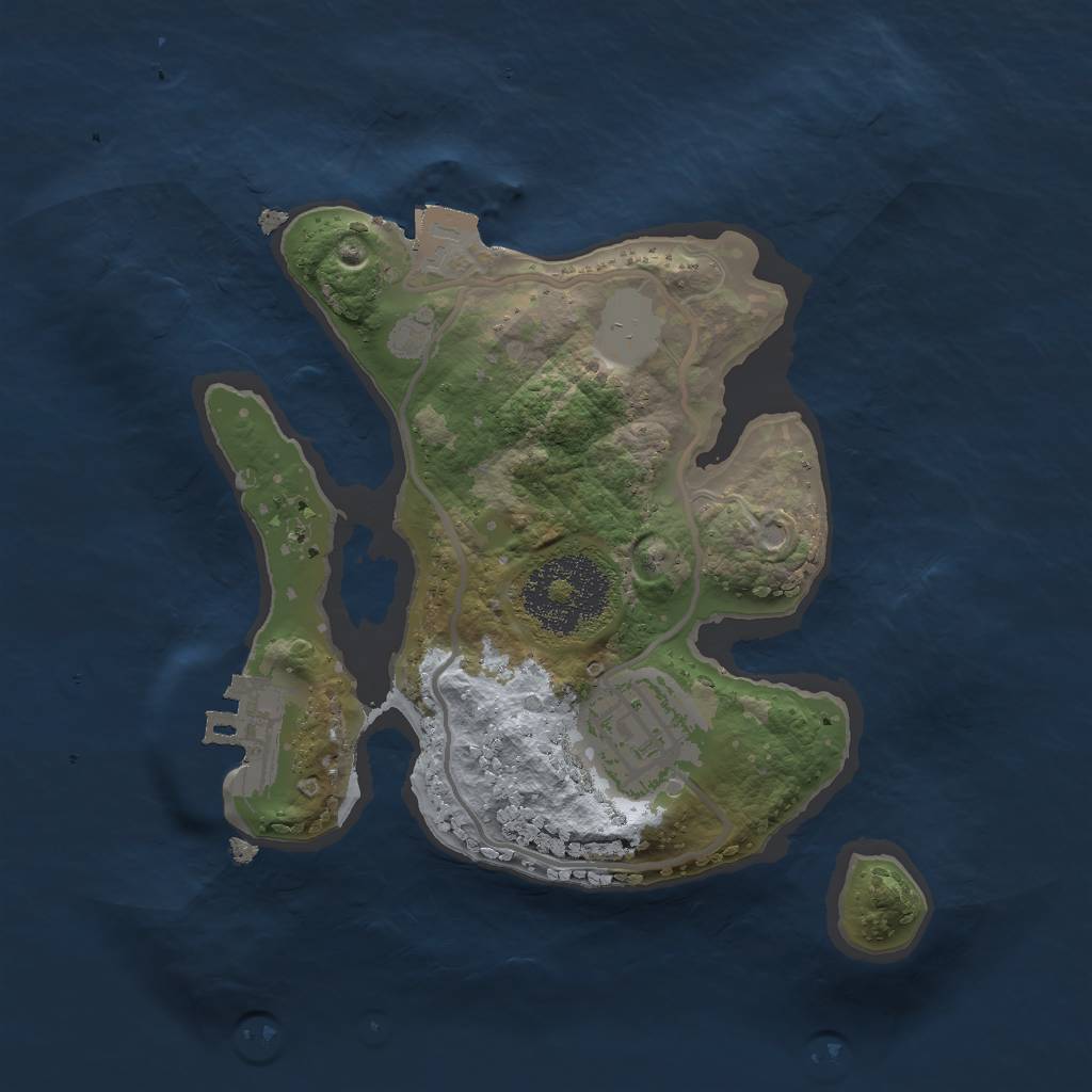 Rust Map: Procedural Map, Size: 2000, Seed: 264761427, 5 Monuments