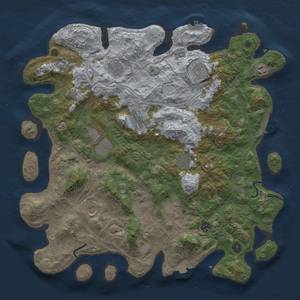 Thumbnail Rust Map: Procedural Map, Size: 4500, Seed: 682581866, 19 Monuments