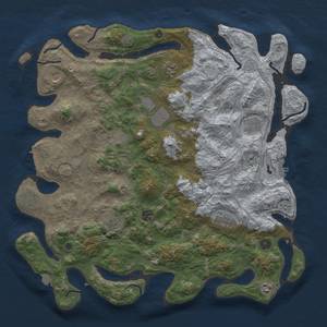 Thumbnail Rust Map: Procedural Map, Size: 4500, Seed: 570838957, 19 Monuments