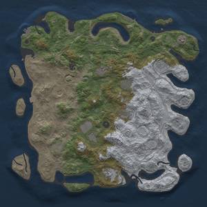 Thumbnail Rust Map: Procedural Map, Size: 4500, Seed: 1165614069, 19 Monuments