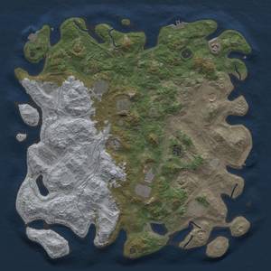 Thumbnail Rust Map: Procedural Map, Size: 4500, Seed: 1091801758, 19 Monuments