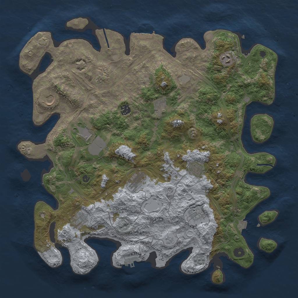 Rust Map: Procedural Map, Size: 4250, Seed: 982278635, 19 Monuments