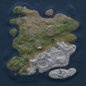 Thumbnail Rust Map: Procedural Map, Size: 3300, Seed: 176217854, 13 Monuments