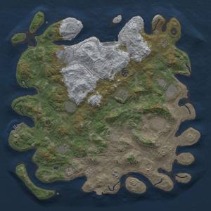 Thumbnail Rust Map: Procedural Map, Size: 4500, Seed: 23345566, 19 Monuments