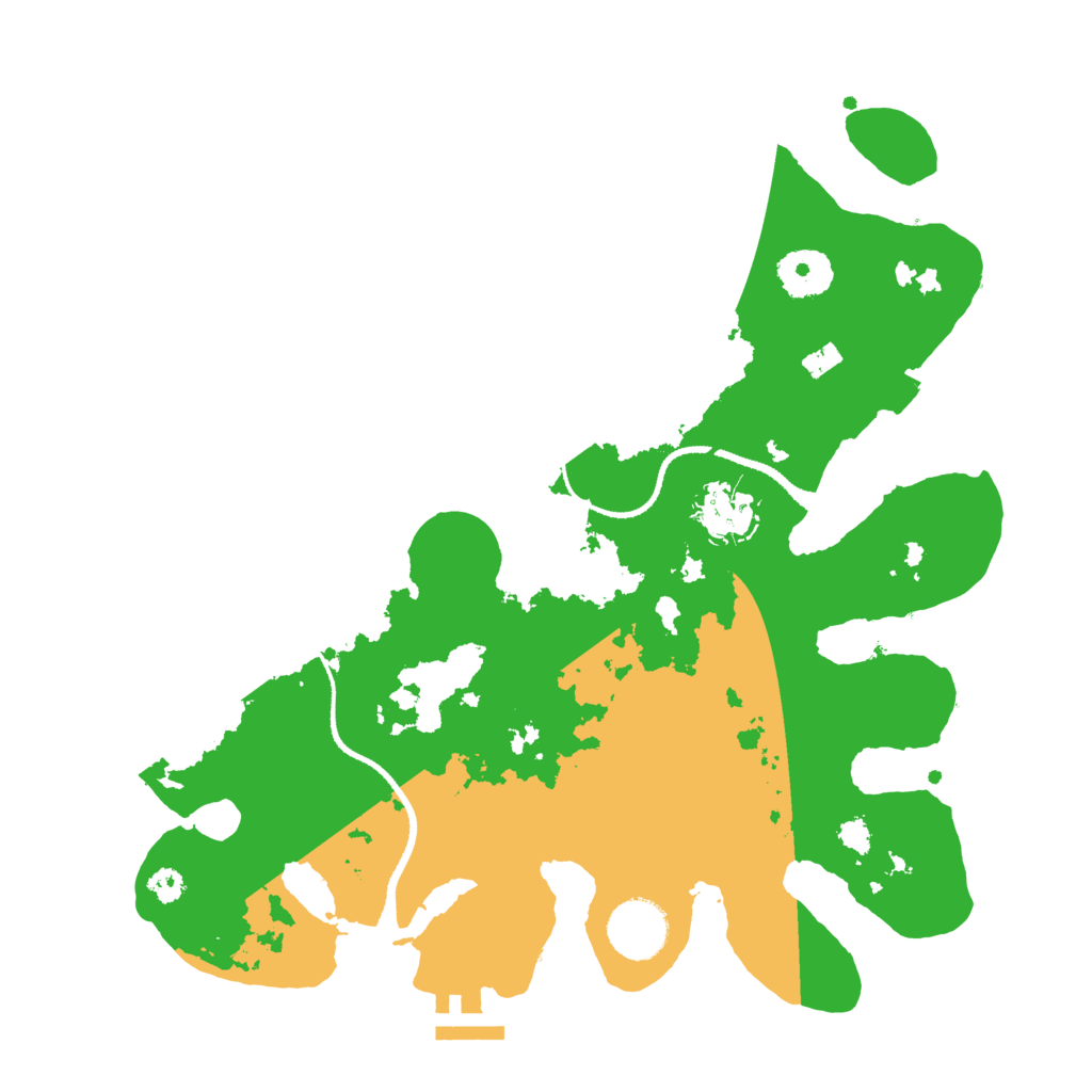 Biome Rust Map: Procedural Map, Size: 3200, Seed: 92412396