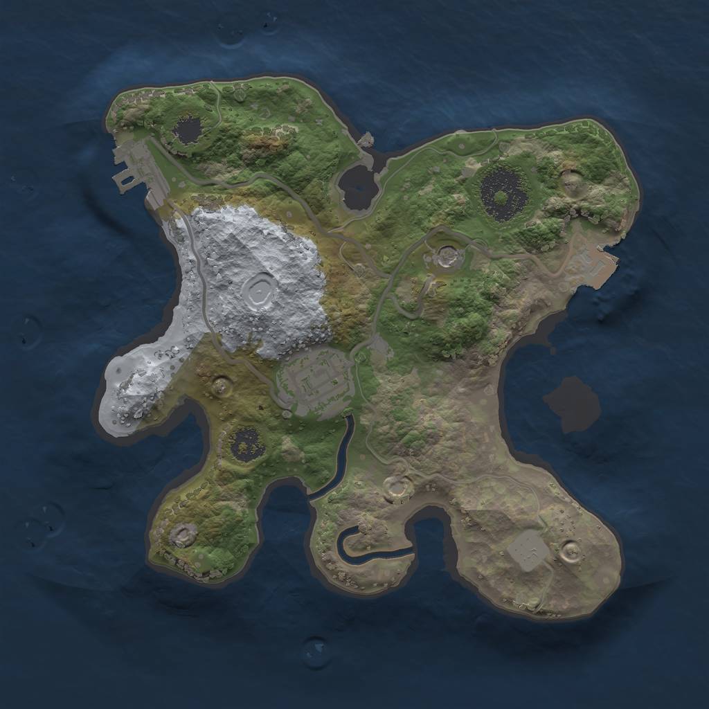 Rust Map: Procedural Map, Size: 2150, Seed: 999848936, 6 Monuments
