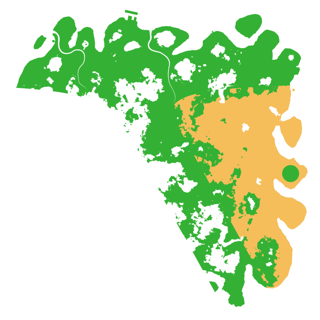 Biome Rust Map: Procedural Map, Size: 5000, Seed: 1110423