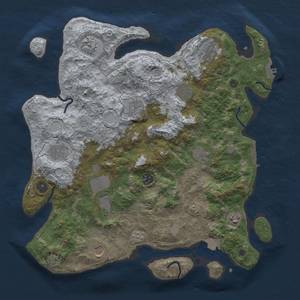 Thumbnail Rust Map: Procedural Map, Size: 3950, Seed: 30900241, 19 Monuments