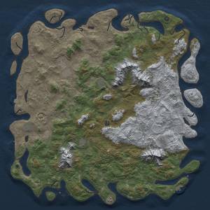 Thumbnail Rust Map: Procedural Map, Size: 6000, Seed: 1429440344, 19 Monuments