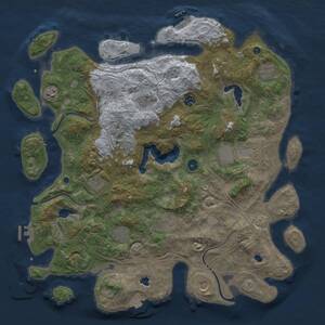 Thumbnail Rust Map: Procedural Map, Size: 4500, Seed: 7286, 16 Monuments