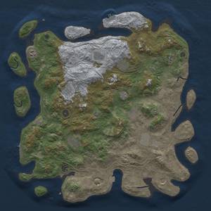 Thumbnail Rust Map: Procedural Map, Size: 4500, Seed: 7286, 19 Monuments